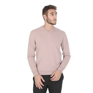 Crown of Edinburgh Cashmere VNeck Cashmere Sweater Men Rose Sweaters